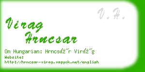 virag hrncsar business card